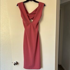 Elegant Pink Sleeveless Dress